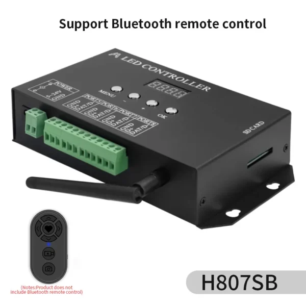 H807SA 8CH LED Controller DMX512 Art-Net SPI WS2811 WS2812B 5-24V