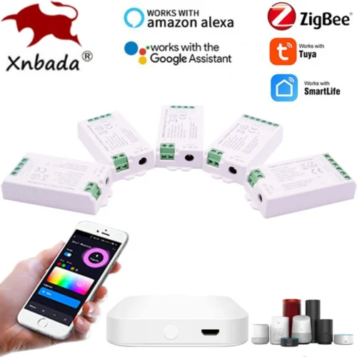 kf-Sb82032006ddd45c7a7b4e4f04a1d8b18D Tuya Zigbee RGBW Controller 15A Smart Hub for LED Strip Lights - Alexa & Google Compatible