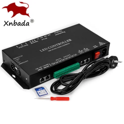 T8K DMX Console Controller 8 Channels With Mic/Aux Control for WS2813 WS2815 Lights