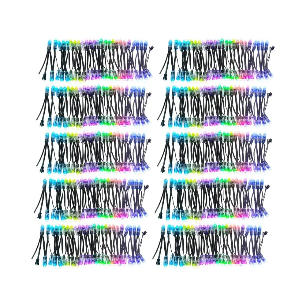 500pcs WS2811 RGB LED Pixel Light DC 12V 12mm IP68 Waterproof