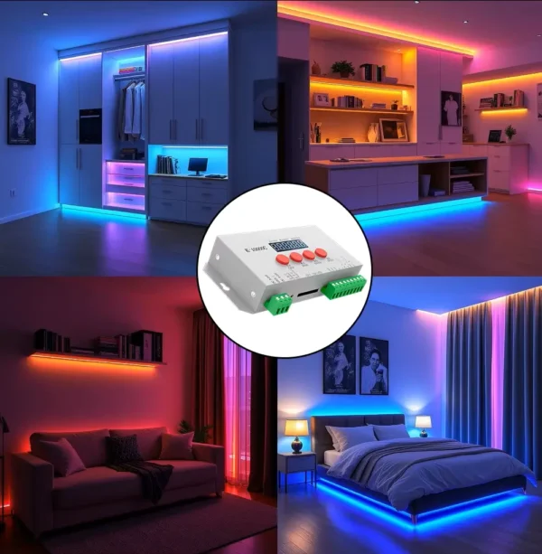 K-1000C LED Controller, 2048 Pixel LED Program Controller DC5-24V