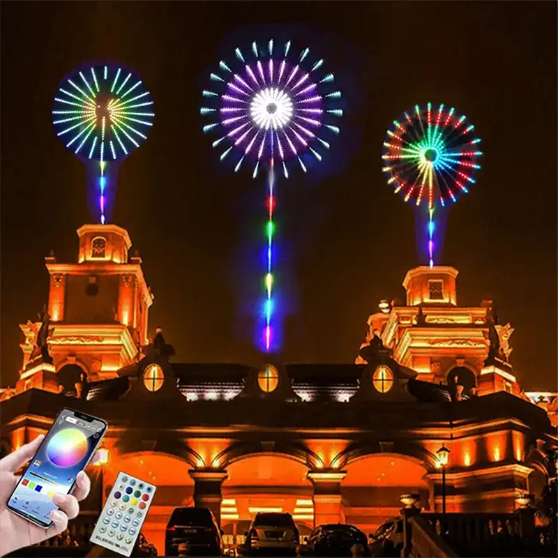 Outdoor Smart LED Firework Light – Music Sync & App Control