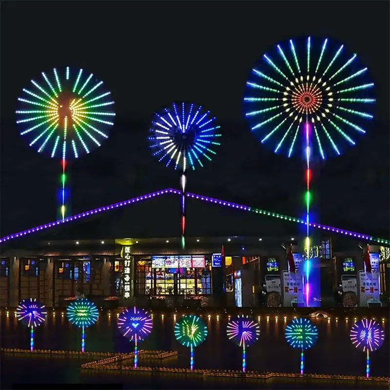 Outdoor Smart LED Firework Light – Music Sync & App Control