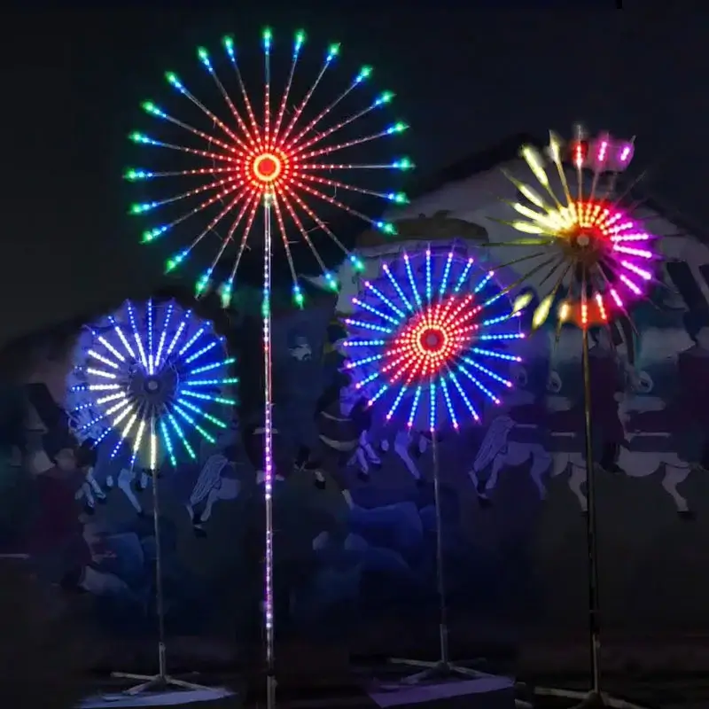 Outdoor Smart LED Firework Light – Music Sync & App Control