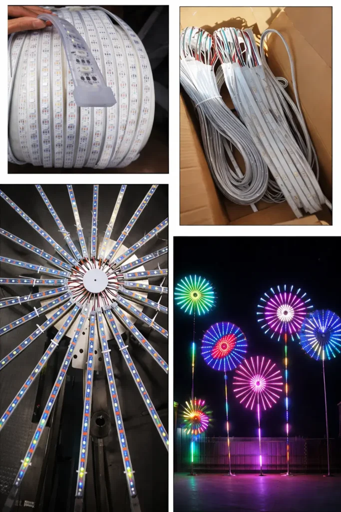 Outdoor Smart LED Firework Light – Music Sync & App Control 7