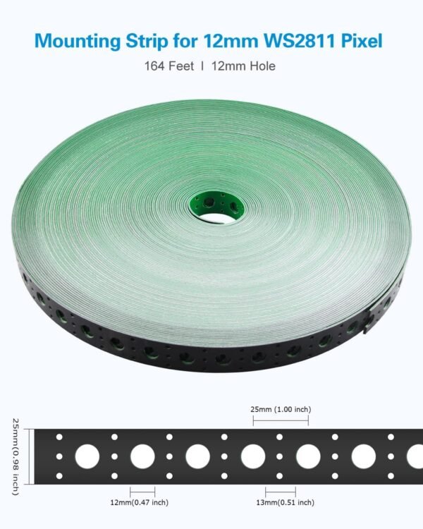 WS2811 RGB Pixel LED Mounting Strip 50M Waterproof for Decorative Lighting & Pixel Trees