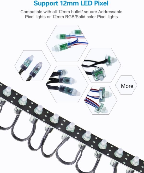 WS2811 RGB Pixel LED Mounting Strip 50M Waterproof for Decorative Lighting & Pixel Trees