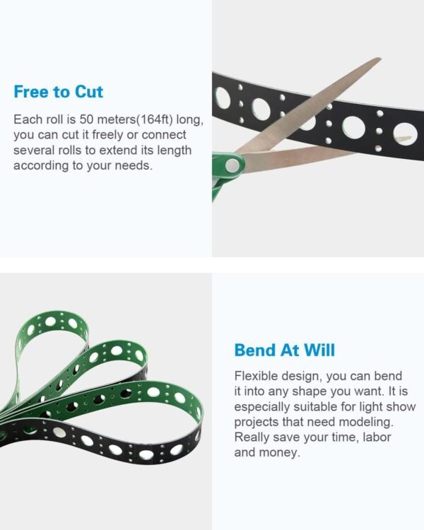 WS2811 RGB Pixel LED Mounting Strip 50M Waterproof for Decorative Lighting & Pixel Trees