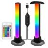 Smart RGB LED Desktop Strip Light USB Powered – App & Remote Control, Sound Reactive Music Sync Ambient Light for Bedroom, Living Room & Gaming Setup