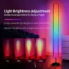 Smart RGB LED Floor Lamp Ambient Light with App & Remote Control – 180°/360° Color Changing, Multi-Shape Modern Lighting for Living Room