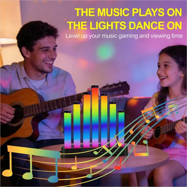 USB 5V WS2812 RGB LED Light Bars – Sound Reactive Music Sync Ambient Light Strips for Gaming Desk, Room Scene & Decorative Lighting