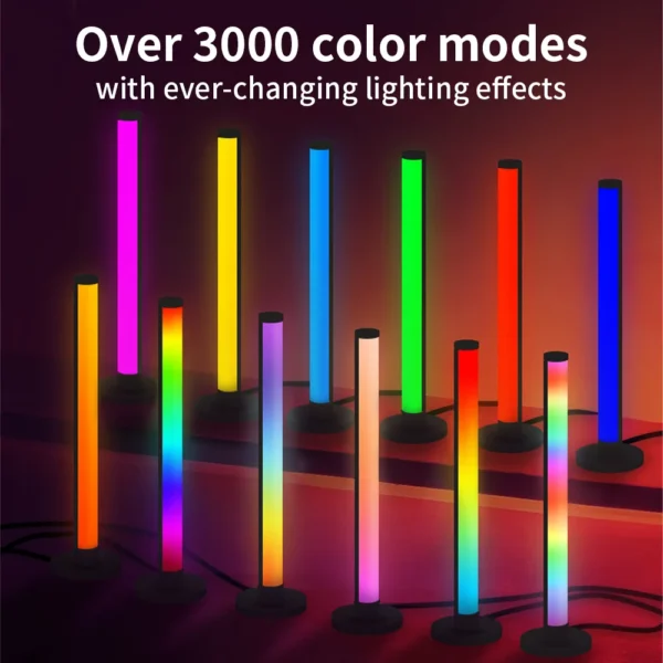 Smart RGB LED Floor Lamp Dual Use – App & Remote Control, Music Rhythm Sync Color Changing Ambient Light for Gaming Setup, Bedroom & Home Decoration