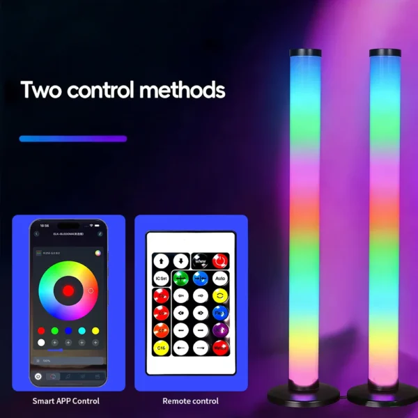 25CM Smart RGB LED Ambient Light Bar USB Powered – Bluetooth App Control, Sound Activated Music Sync Lighting for Gaming PC, Desktop & Party