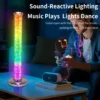 Smart RGB Desktop LED Ambient Light Bar – Music Rhythm Sync, Bluetooth App & Button Control for Gaming Room, Bedroom & Desk Decoration