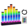 USB 5V WS2812 RGB LED Light Bars – Sound Reactive Music Sync Ambient Light Strips for Gaming Desk, Room Scene & Decorative Lighting