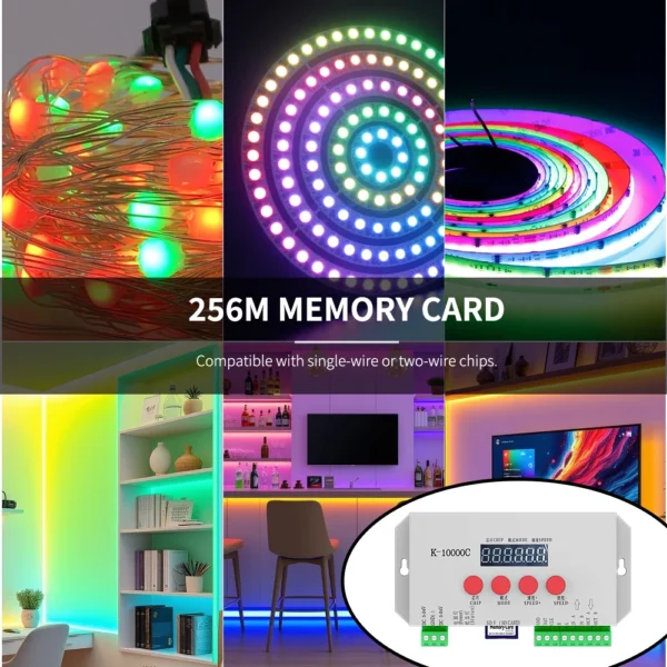 K-1000C LED Controller, 2048 Pixel LED Program Controller DC5-24V