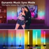Smart RGB LED Floor Lamp Dual Use – App & Remote Control, Music Rhythm Sync Color Changing Ambient Light for Gaming Setup, Bedroom & Home Decoration