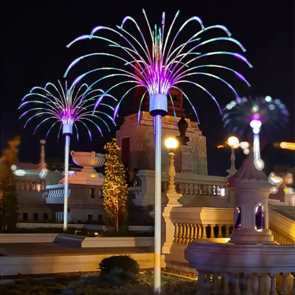 3M Outdoor 3D LED Christmas Fireworks Light Waterproof Animated Meteor Decoration Colorful Electric 3M Outdoor 3D LED Christmas Fireworks Light | Waterproof Animated Meteor Decoration | Colorful Electric Holiday Display