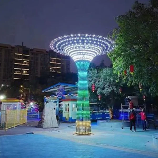Outdoor RGB 3D LED Tower Sculpture Motif Light Waterproof Color-Changing Decorative Lighting for Holiday & Landscape Projects Outdoor RGB 3D LED Tower Sculpture Motif Light Waterproof Color-Changing Decorative Lighting for Holiday & Landscape Projects