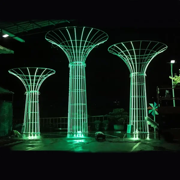 Custom Outdoor 3D LED Tower Tree Light | IP65 Waterproof Christmas Holiday Decoration | Cultural Tourism & Festival Motif Lighting