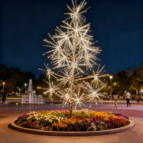 RGB LED Fireworks Tree Light for Christmas & Halloween DMX & Voice Control Outdoor Street & Landscape 3 RGB LED Fireworks Tree Light for Christmas & Halloween | DMX & Voice Control | Outdoor Street & Landscape Decoration | Dynamic Flow Lighting for Holiday Events