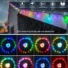 ALITOVE 12V WS2811 RGB LED Pixel String Lights – 50 LEDs, 12mm Waterproof Addressable Bullet Pixels, IP68