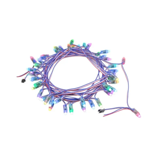 ALITOVE 12V WS2811 RGB LED Pixel String Lights – 50 LEDs, 12mm Waterproof Addressable Bullet Pixels, IP68 ALITOVE 12V WS2811 RGB LED Pixel String Lights – 50 LEDs, 12mm Waterproof Addressable Bullet Pixels, IP68
