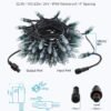 ALITOVE 24V WS2811 RGB LED Pixel String Lights – 100 Pixels, 32.8ft, IP68 Waterproof, 12mm Addressable Bullet LEDs