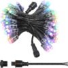 ALITOVE 24V WS2811 RGB LED Pixel String Lights – 100 Pixels, 32.8ft, IP68 Waterproof, 12mm Addressable Bullet LEDs