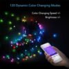 ALITOVE WS2811 12V LED Pixel String Lights – Bluetooth App Control, 100 LEDs, 23ft, 120 Color Modes