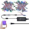 ALITOVE WS2811 12V LED Pixel String Lights – Bluetooth App Control, 100 LEDs, 23ft, 120 Color Modes