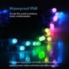 ALITOVE WS2811 12V LED Pixel String Lights – Bluetooth App Control, 100 LEDs, 23ft, 120 Color Modes
