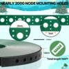Pushglossy 50M (164FT) LED Pixel Mounting Strip – BlackGreen, 12mm RGB Nodes